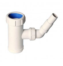 Муфта компрессионная Ду=40ммх 1 1/2«папа» с адаптером под углом для подключения слива бытовой техни