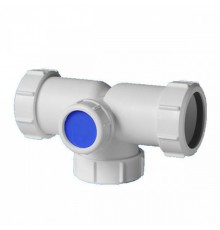 Тройник компрессионный Ду=40ммхДу=40ммхДу=40мм с разделением потоков; цвет-белый