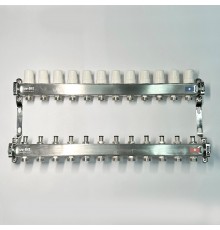 Колл.группа 1 х 12 вых 3/4 с балансировочными и термостатическими вентилями без конц, нерж. cталь