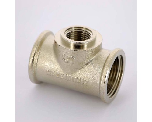 Тройник В никелированный UNI-FITT 1"x1/2"x1" Тройник В никелированный UNI-FITT 1"x1/2"x1"