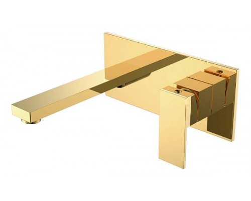 Boheme Qubic Смеситель для раковины на стену 23x19,1x10h см, цвет: золото 475-G