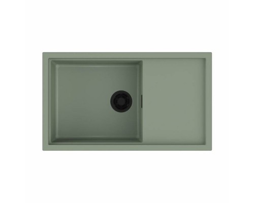 Мойка, OMOIKIRI, Sintesi, шгв 860-500-200, отверстия для смесителя-2 промаркированных, цвет-Wind green