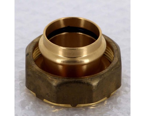 Муфта пресс-В с накидной гайкой и плоским уплотнением бронза Sanpress VIEGA 35x2"