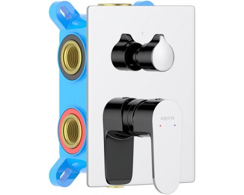 AQ1247CR ОБЕРОН смеситель для ванны 3 режима (внешняя и скрытая часть) AQ1247CR