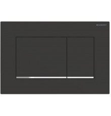 115.883.14.1 клавиша двойного смыва Sigma 30 NEW к 111.300/350/361/362/380/390/796 не оставляет отпечатков пальцев, черный мат/хром глянц/черный мат 115.883.14.1