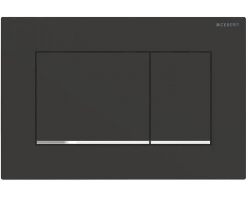 115.883.14.1 клавиша двойного смыва Sigma 30 NEW к 111.300/350/361/362/380/390/796 не оставляет отпечатков пальцев, черный мат/хром глянц/черный мат 115.883.14.1