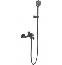 AQ1349MB ЕВРОПА смеситель для ванны с душевым набором 3jet, матовый черный AQ1349MB