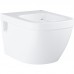39538000 Euro Ceramic Унитаз подвесной безободковый, каскадный смыв, вид крепеж, альпин-белый 39538000