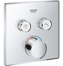 29148000 Grohtherm SmartControl Внешняя часть смесителя на 2 выхода, хром 29148000