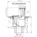 Трап рег верт/вып гидр/затв Дн50/75/110 нерж/реш 115х115 HL HL310N-3000