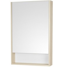 1A252102SDB20 Зеркальный шкаф Сканди 55 Белый/Дуб Верона 1A252102SDB20