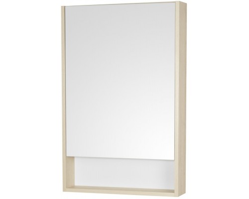1A252102SDB20 Зеркальный шкаф Сканди 55 Белый/Дуб Верона 1A252102SDB20
