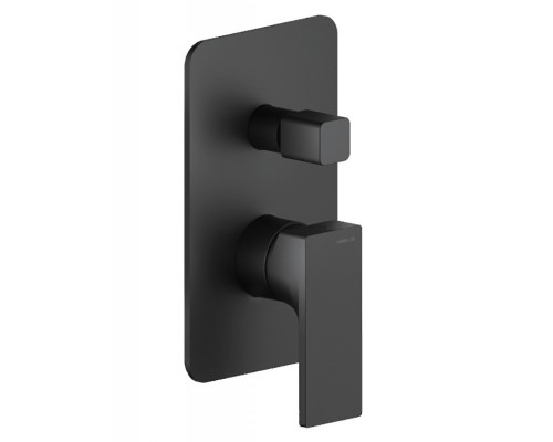 SE124100BM SEVEN смеситель для ванны (внешняя и скрытая часть) матовый черный SE124100BM