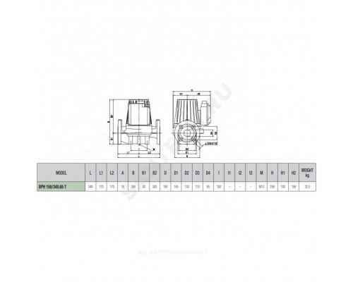 Насос циркул BPH 120/250.40T PN10 400В DAB 505907622