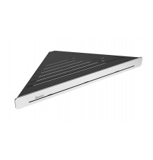 Полка SLIM C угловая черный/хром X07P576