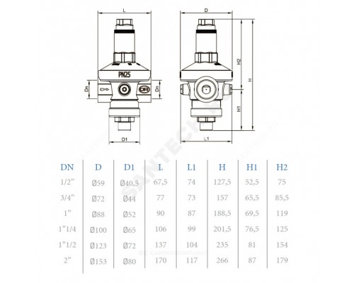 Регулятор давл мемб Ду32 Ру25 м/м Рн1-7 OR 0224.033