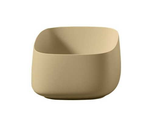 Раковина, Artceram, Cognac Quadro, шгв 430-430-225, отверстия для смесителя-отсутствуют, цвет-zync yellow