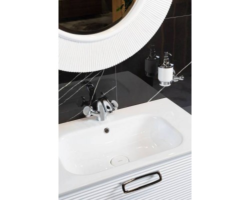 Boheme Зеркало круглое подвесное 82х5х82h см, цвет: white 528-W