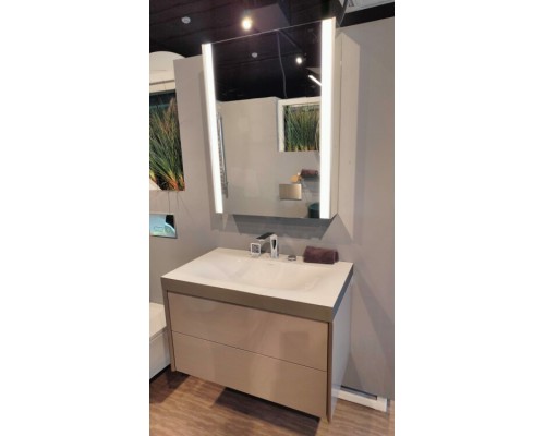 Комплект мебели, Duravit, XViu, тумба с раковиной   зеркальный шкаф   зеркало, цвет тумбы-капучино глянцевый