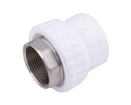 Муфта PP-R бел комб п/ключ Дн75х2 1/2" ВР VALFEX 10134075 Муфта PP-R бел комб п/ключ Дн75х2 1/2" ВР VALFEX 10134075