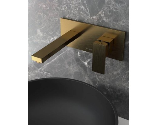 Boheme Qubic Смеситель для раковины на стену 23x19,1x10h см, цвет: бронза 475-BR