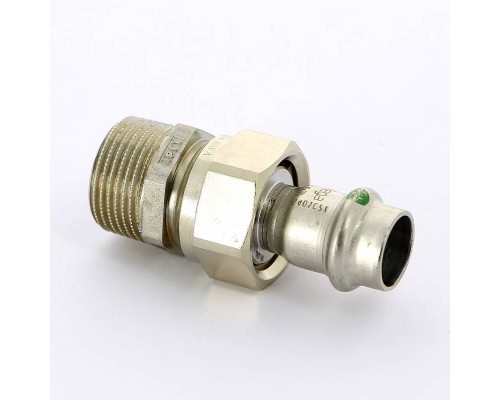 Муфта разъёмная пресс-Н с плоской прокладкой нержавеющая сталь Sanpress Inox VIEGA 15x3/4"