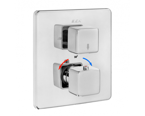 102167216EX-KDE термостатический смеситель для ванны,2 режима(внешняя часть) 102167216EX-KDE