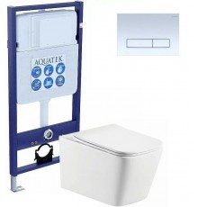 SET AQUATEK ЛИБРА N KDI21(рама AQUATEK Standard INS-0000012 с клавишей KDI-0000021 и крепежом KKI-0000002+унитаз ЛИБРА AQ0530N-00 с тонким сиденьем sc SET AQUATEK ЛИБРА N KDI21