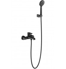 AQ1249MB ОБЕРОН смеситель для ванны с душевым набором 3jet, матовый черный AQ1249MB