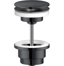 AV00110/11FLP сливное устройство (push-open), глянцевый черный AV00110/11FLP