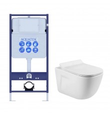 SET AQUATEK ДИВА (рама AQUATEK Standard INS-0000012(без клавиши и крепежа)+унитаз ДИВА AQ2012-00 с тонким сиденьем soft-close SET AQUATEK ДИВА
