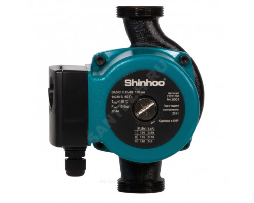 Насос циркул BASIC S 32-8S 180 PN10 230В в/к Shinhoo 71211006