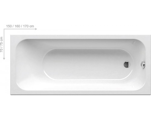 Ванна CHROME 150x70 белая C721000000