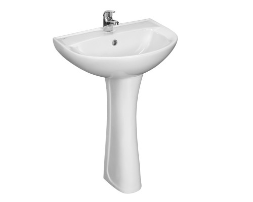 131116S0011B0 Умывальник Виктория с переливом белый 564х453 1.3111.6.S00.11B.0