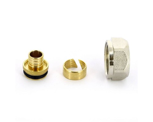 Соединитель для PEX трубы обжим евроконус TIEMME 16(2,0)х3/4"EK