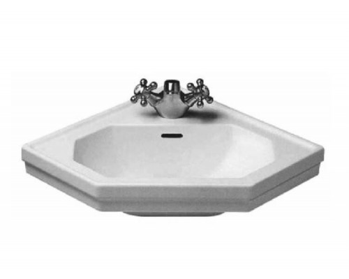 Раковина, Duravit, 1930, шгв 595-450-195, отверстия для смесителя-1, цвет-белый