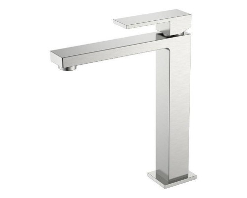 Boheme Qubic Смеситель для раковины высокий, на 1 отв., цвет: nickel brush 472-NB