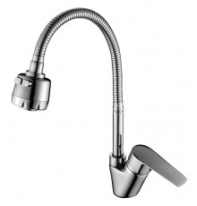 S35-26 Смеситель одноручный (35мм) для кухни с гибким изливом, хром S35-26