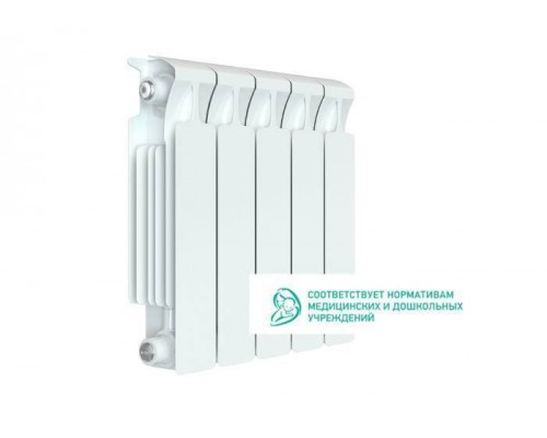 Rifar Monolit 350 5 секций, боковое подключение (белый)