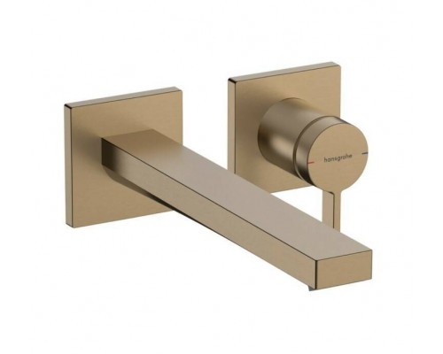 Смеситель для раковины, Hansgrohe, Tecturis E, цвет-бронза матовая (шлифованная, Brushed bronze)