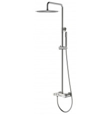 Boheme Stick Touch Душевая стойка: смеситель, ручной душ, шланг, верхний душ, цвет: nickel brush 128-NB.2