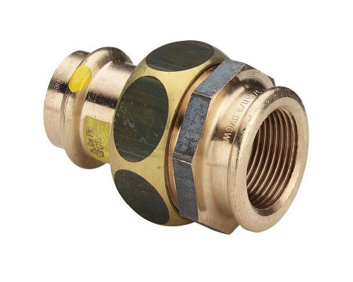 Муфта разъемная пресс-В плоская прокладка бронза Profipress G VIEGA 15x1/2"