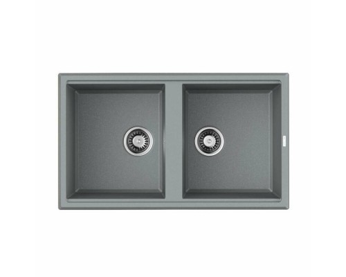 Мойка, OMOIKIRI, Tedori, шгв 860-510-200, отверстия для смесителя-2 промаркированных, цвет-Leningrad grey