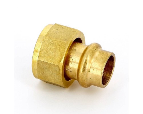 Муфта пресс IBP 15 х 3/4" с накидной гайкой бронза Муфта пресс IBP 15 х 3/4" с накидной гайкой бронза