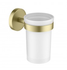 AQ4104BG ЕВРОПА стакан с держателем, шлиф. золото AQ4104BG