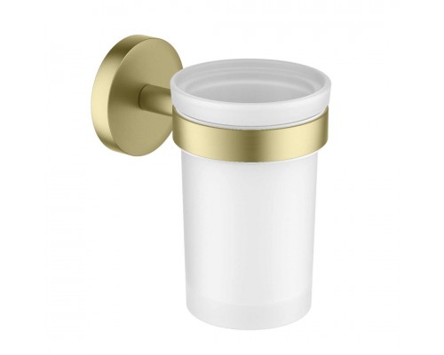 AQ4104BG ЕВРОПА стакан с держателем, шлиф. золото AQ4104BG