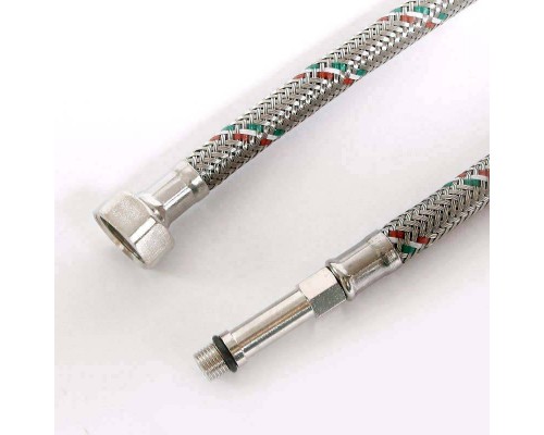 Гибкая подводка для смесителя UNI-FITT МL10х1 - 1/2" 60 см оплетка из нержавеющей стали Гибкая подводка для смесителя UNI-FITT МL10х1 - 1/2" 60 см оплетка из нержавеющей стали