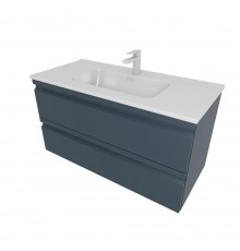 AQ77100-MG Комплект мебели: Тумба 100см ВЕГА с раковиной AQ4100-00, 2 ящика, цвет серый мат AQ77100-MG