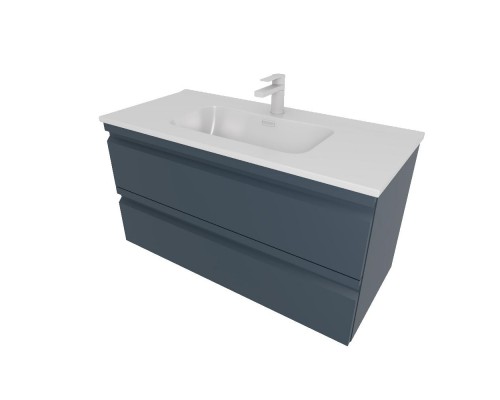 AQ77100-MG Комплект мебели: Тумба 100см ВЕГА с раковиной AQ4100-00, 2 ящика, цвет серый мат AQ77100-MG