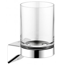 14650019000 AVENO Держатель стакана в комплекте с хрустальным стаканом, с клеевым комплектом, хром 14650019000